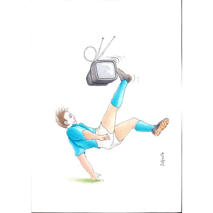 Paolo Dalpoute 29x21cm Orijinal Karikatür BOD02168