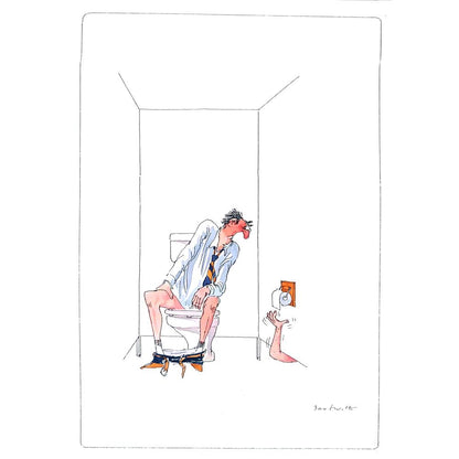 Bert Witte 29x21cm Orijinal Karikatür BOD02170