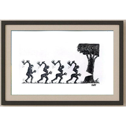 Dluhopolszky Laszle 29x21cm Orijinal Karikatür BOD02175