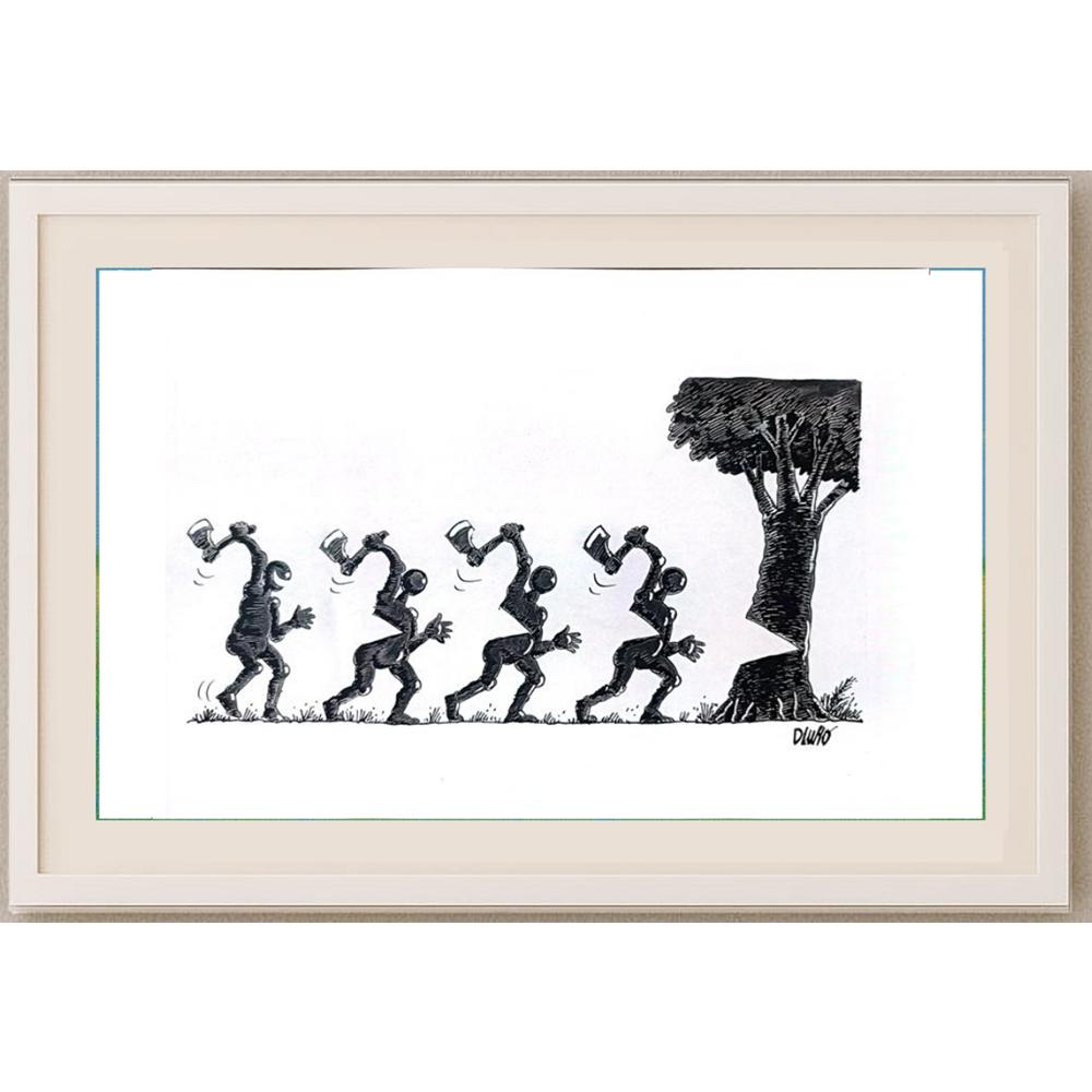 Dluhopolszky Laszle 29x21cm Orijinal Karikatür BOD02175