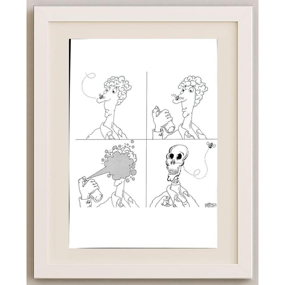 Dluhopolszky Laszle 29x21cm Orijinal Karikatür BOD02176