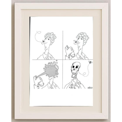 Dluhopolszky Laszle 29x21cm Orijinal Karikatür BOD02176