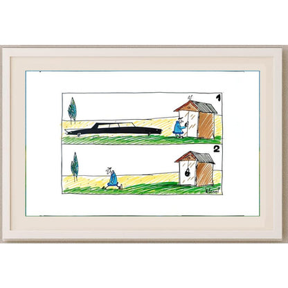 Valery Momot 29x21cm Orijinal Karikatür BOD02182