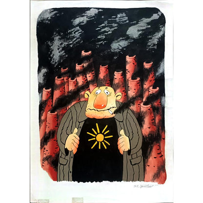 Sergey Lipovtsev 29x21cm Orijinal Karikatür BOD02187