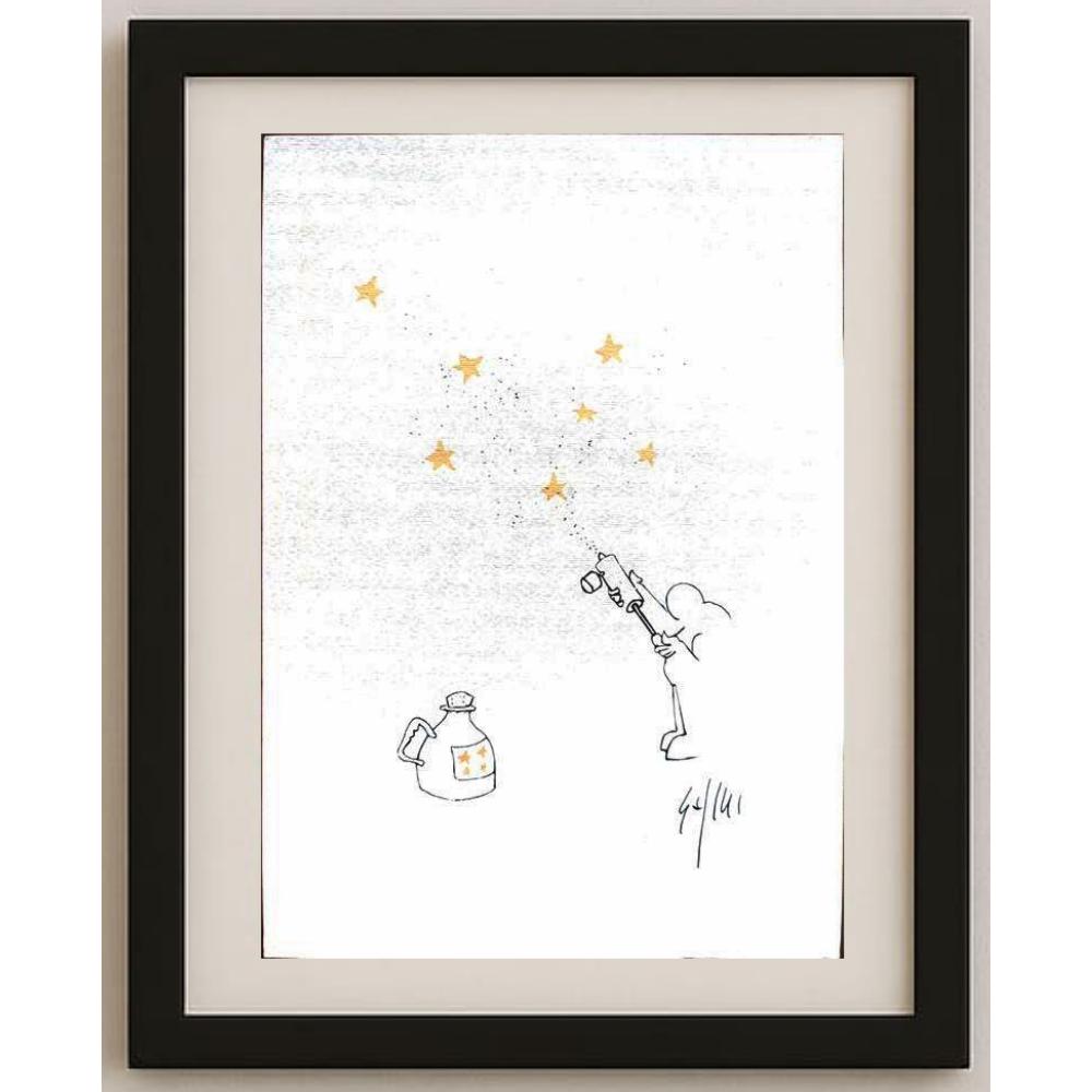 Sajini Ugo Alessandro 29x21cm Orijinal Karikatür BOD02188
