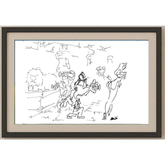 Branko Premuzic 29x21cm Orijinal Karikatür BOD02194