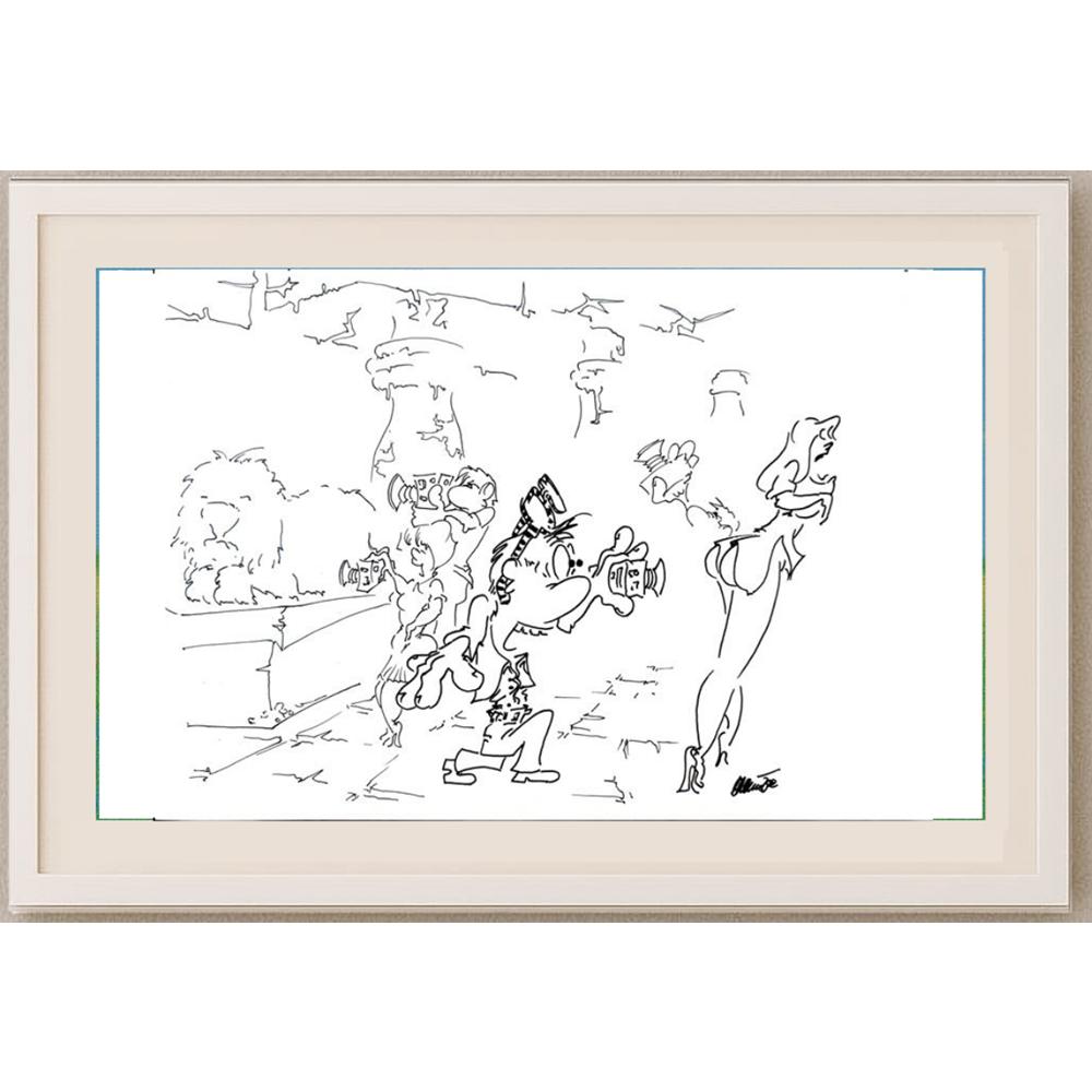 Branko Premuzic 29x21cm Orijinal Karikatür BOD02194