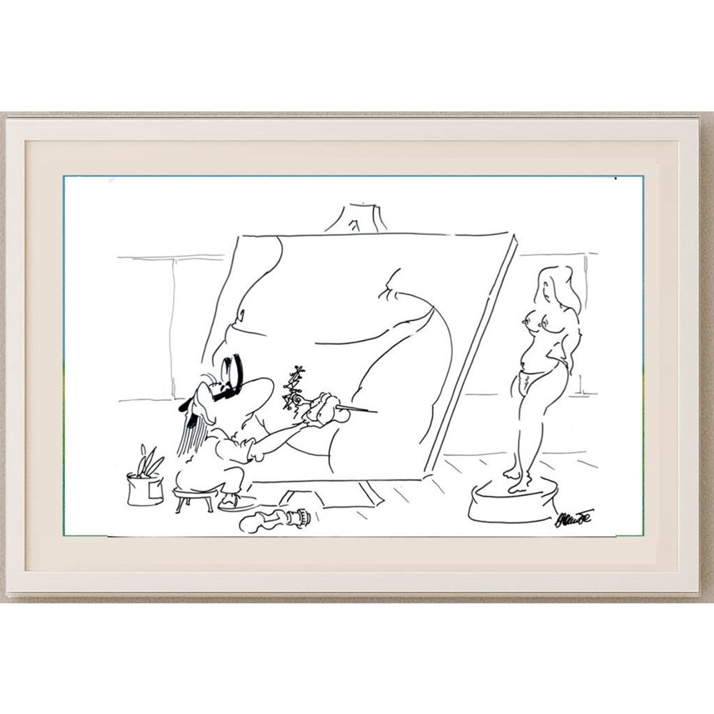 Branko Premuzic 29x21cm Orijinal Karikatür BOD02195