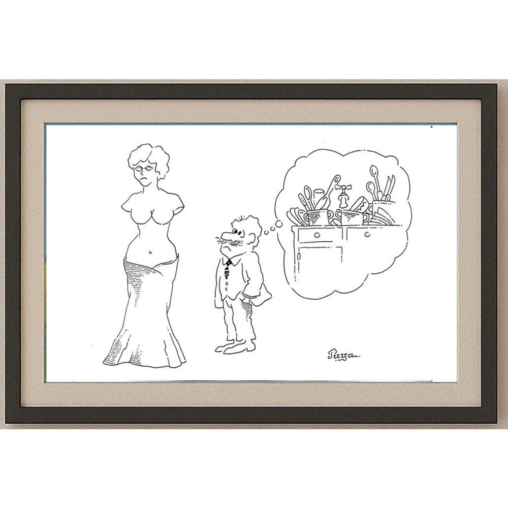 Zdenko Puhin 29x21cm Orijinal Karikatür BOD02196
