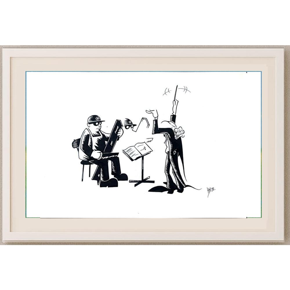 Hrvoje Bilic 29x21cm Orijinal Karikatür BOD02197
