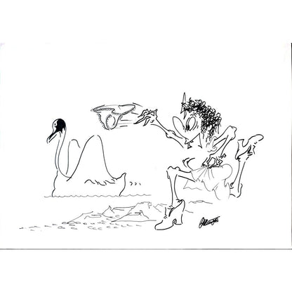 Branko Premuzic 29x21cm Orijinal Karikatür BOD02199