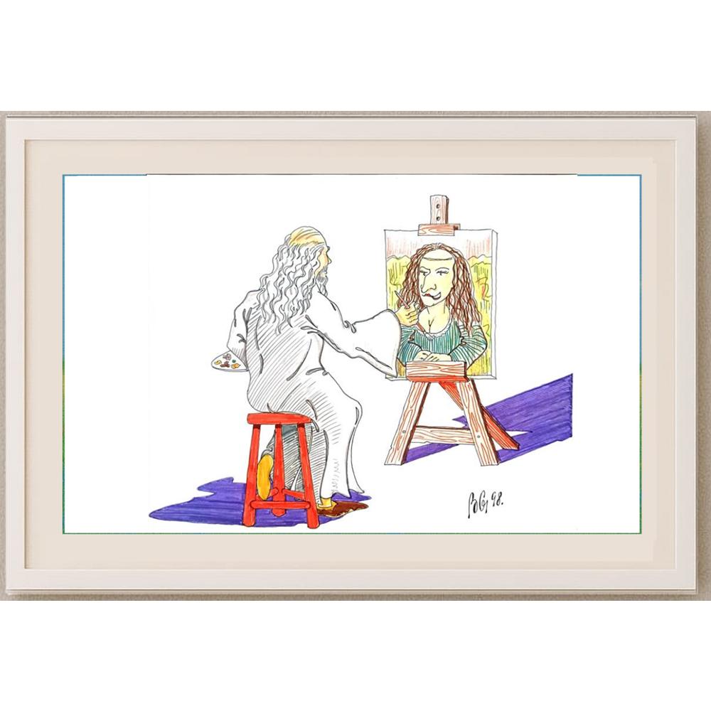 Bozidar Vucelic 24x18cm Orijinal Karikatür BOD02201