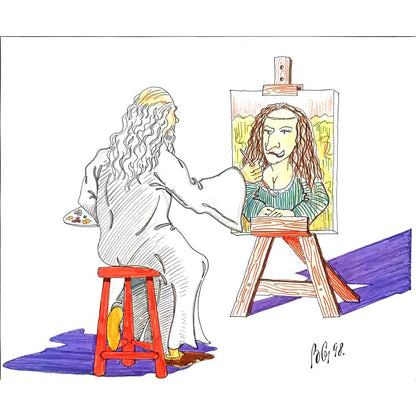 Bozidar Vucelic 24x18cm Orijinal Karikatür BOD02201