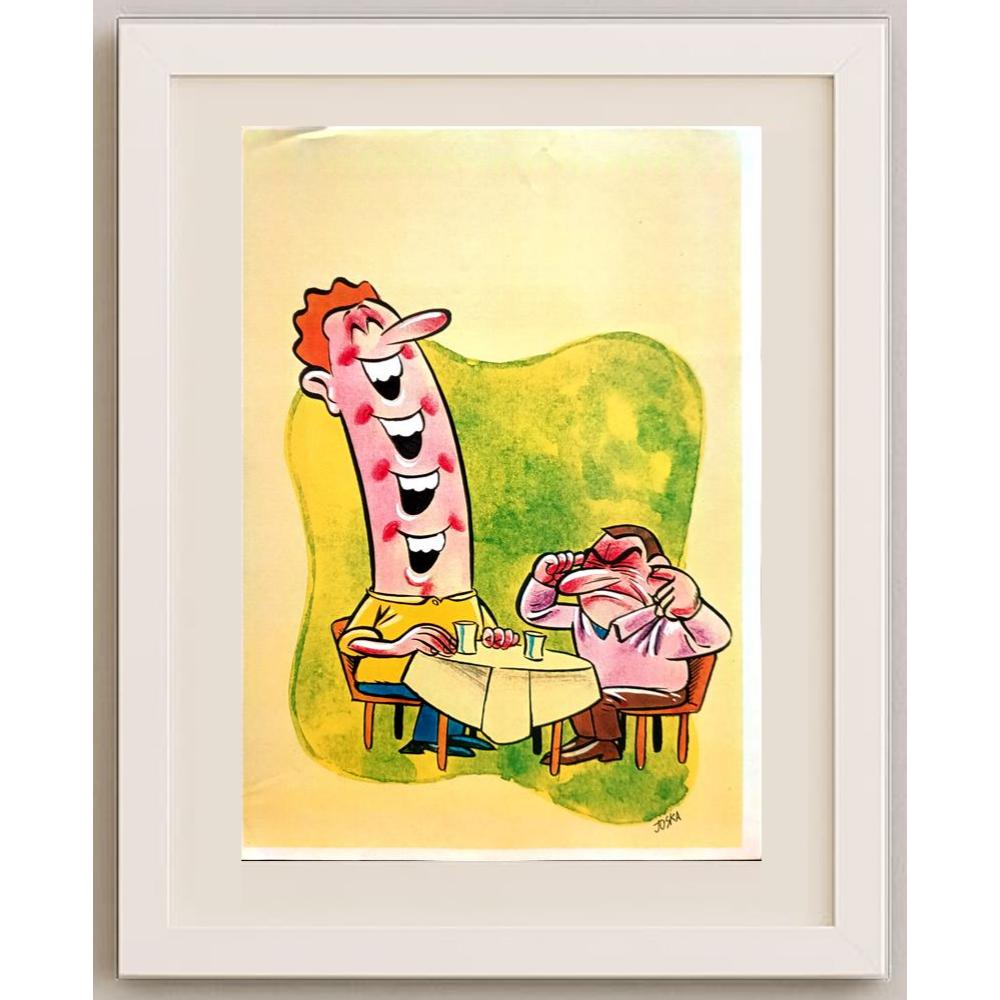 Francisco Juska Filho 29x21cm Orijinal Karikatür BOD02206
