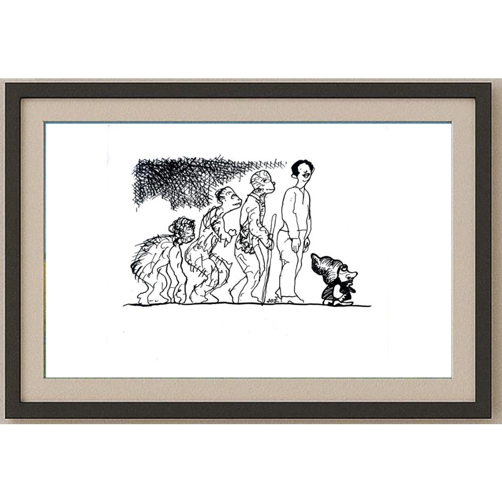 Josef Svax 29x21cm Orijinal Karikatür BOD02211