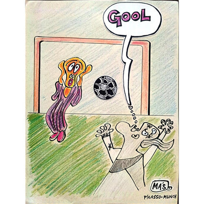 Sergio Mas 24x18cm Orijinal Karikatür BOD02212