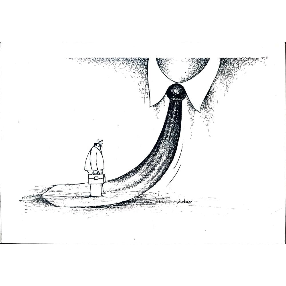 Vladimiras Beresniovas 29x21cm Orijinal Karikatür BOD02213