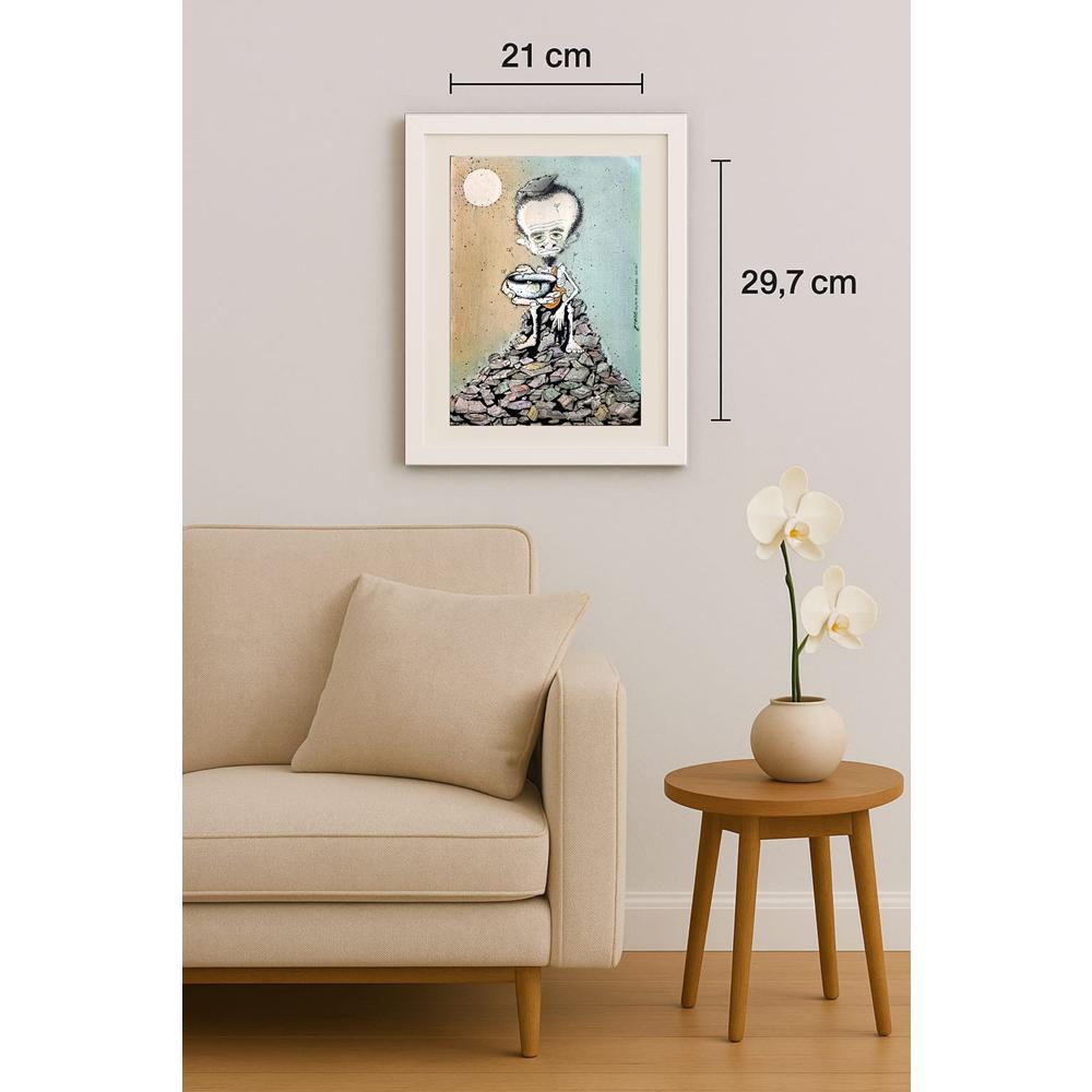 Gholamreza Azimi 29x21cm Orijinal Karikatür BOD02214
