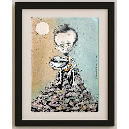 Gholamreza Azimi 29x21cm Orijinal Karikatür BOD02214