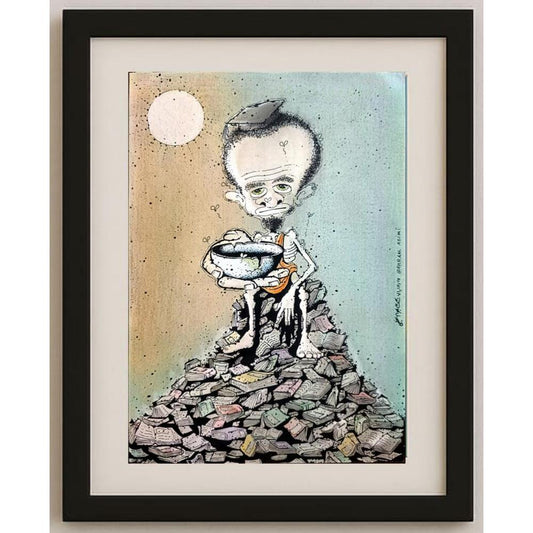 Gholamreza Azimi 29x21cm Orijinal Karikatür BOD02214