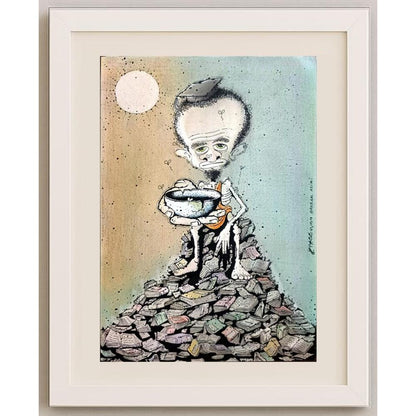 Gholamreza Azimi 29x21cm Orijinal Karikatür BOD02214