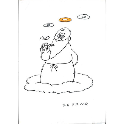 Tadashi Fukano 29x21cm Orijinal Karikatür BOD02215