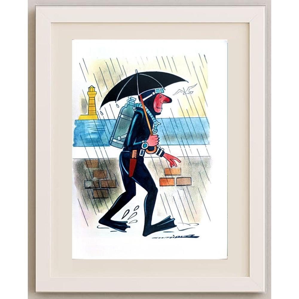 Unknown 29x21cm Orijinal Karikatür BOD02216