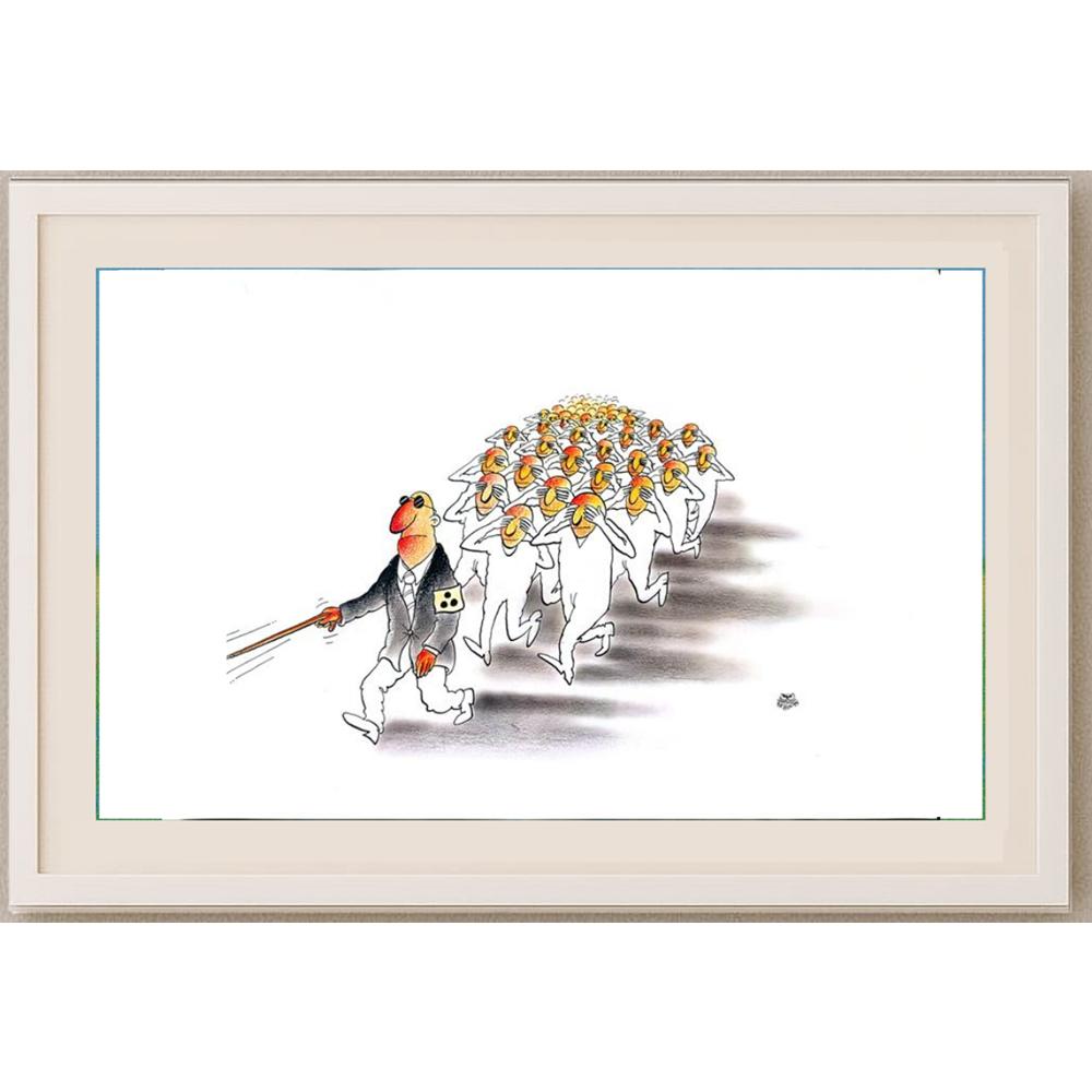 Behiç Ayrancıoğlu 35x25cm Orijinal Karikatür BOD02221