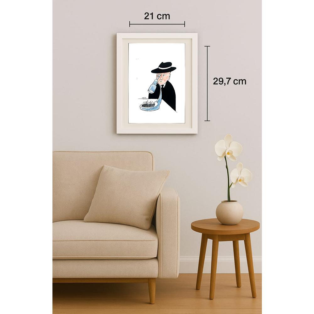 Milos Panig Pango 29x21cm Orijinal Karikatür BOD02222