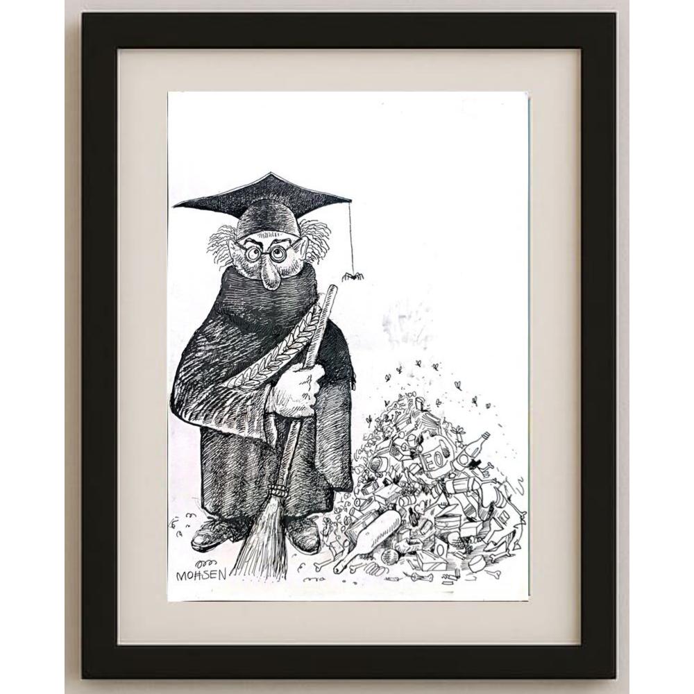 Mohsen Divandari 29x21cm Orijinal Karikatür BOD02238