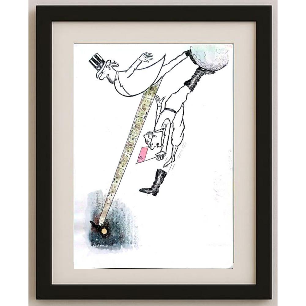 Yosef Fayer 35x25cm Orijinal Karikatür BOD02251