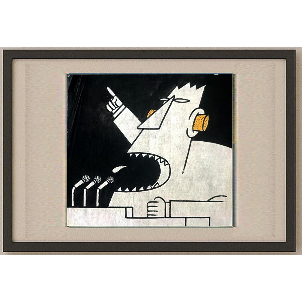 Wang Huimin 18x16cm Orijinal Karikatür BOD02252