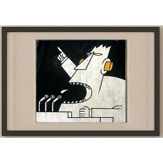 Wang Huimin 18x16cm Orijinal Karikatür BOD02252