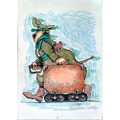 Goran Celicanin 33x21cm Orijinal Karikatür BOD02254