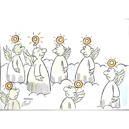 Hosseini Kazem 35x25cm Orijinal Karikatür BOD02255