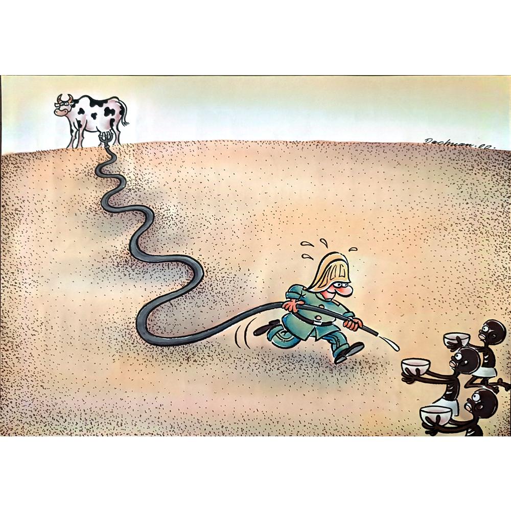 Dachman Xia 43x30cm Orijinal Karikatür BOD02261