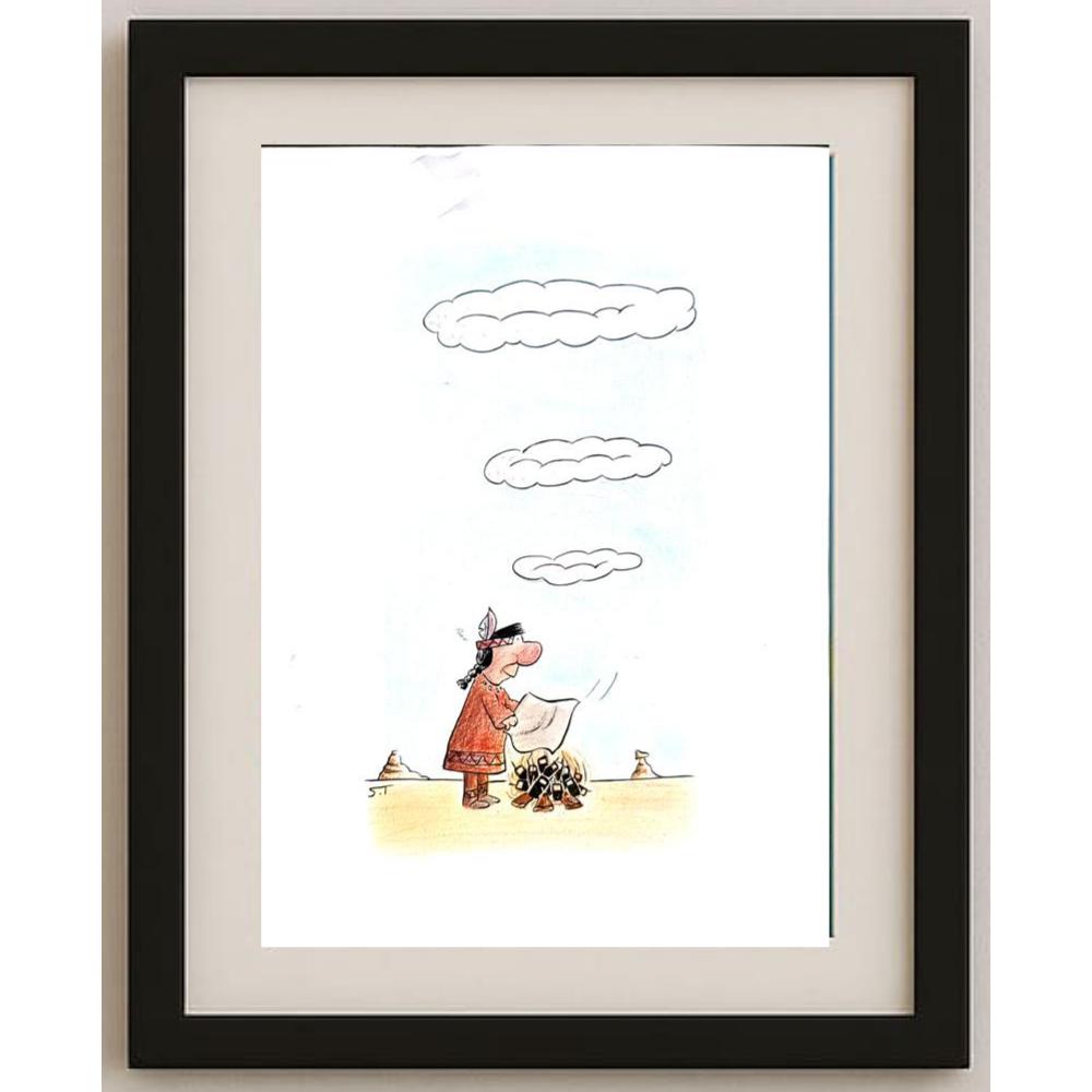 Sarah Tabibzadeh 29x21cm Orijinal Karikatür BOD02263