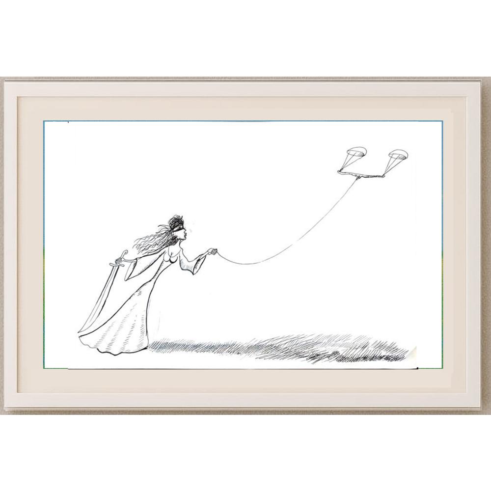 Mehdi Divandari 29x21cm Orijinal Karikatür BOD02264