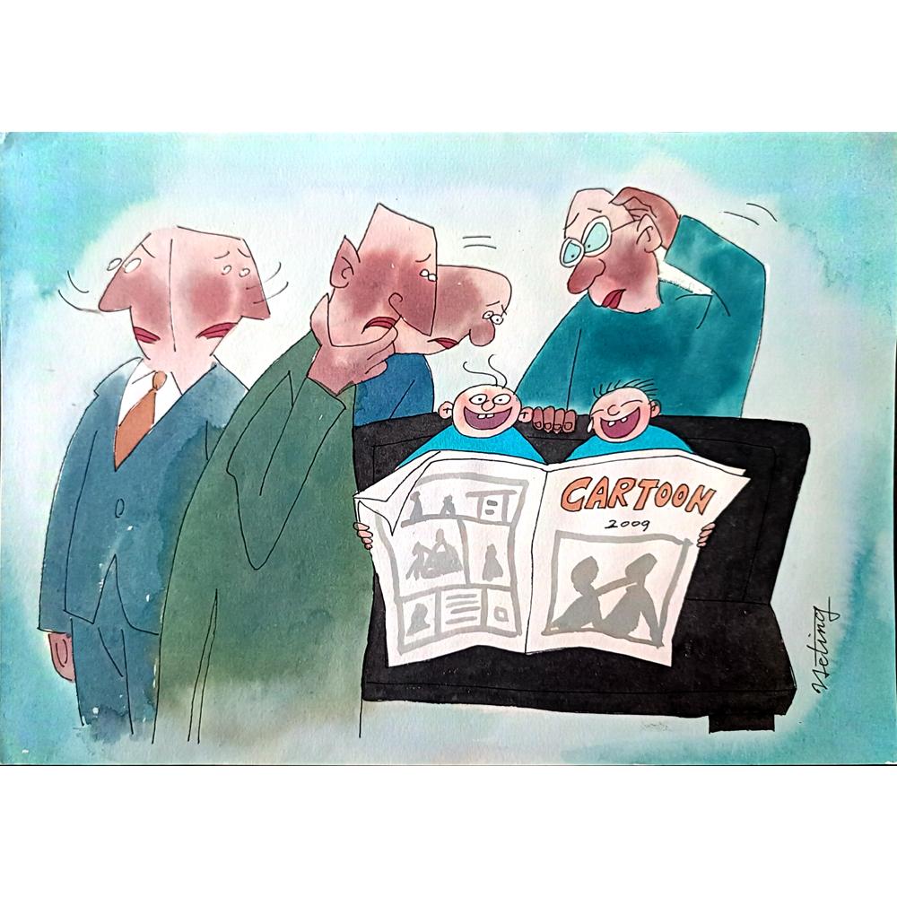 Ye Ting 29x21cm Orijinal Karikatür BOD02265