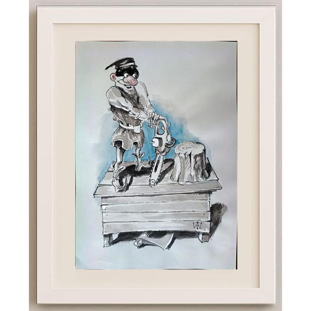 İliytcho Alexiev 29x21cm Orijinal Karikatür BOD02269