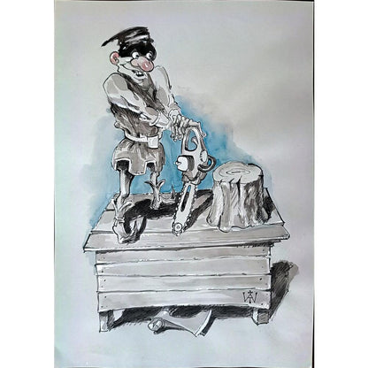 İliytcho Alexiev 29x21cm Orijinal Karikatür BOD02269