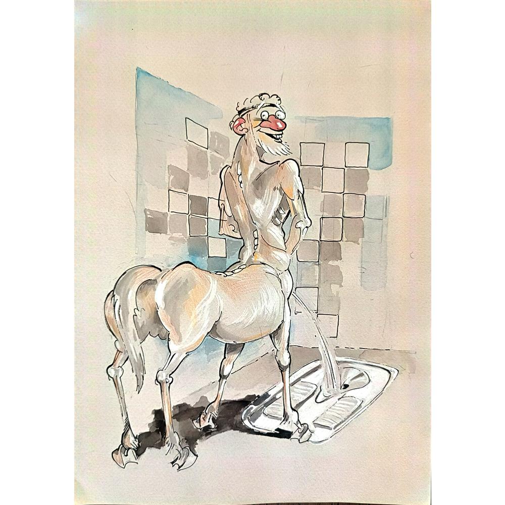 İliytcho Alexiev 29x21cm Orijinal Karikatür BOD02271