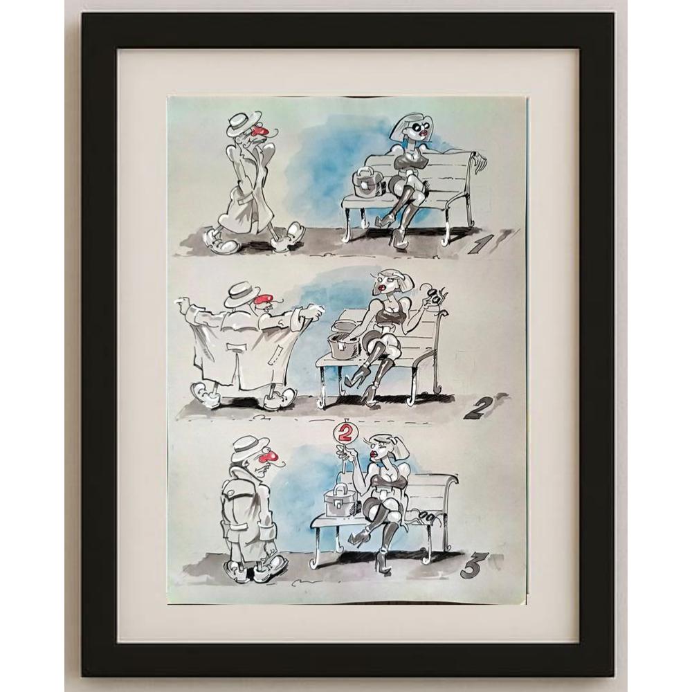 İliytcho Alexiev 29x21cm Orijinal Karikatür BOD02272