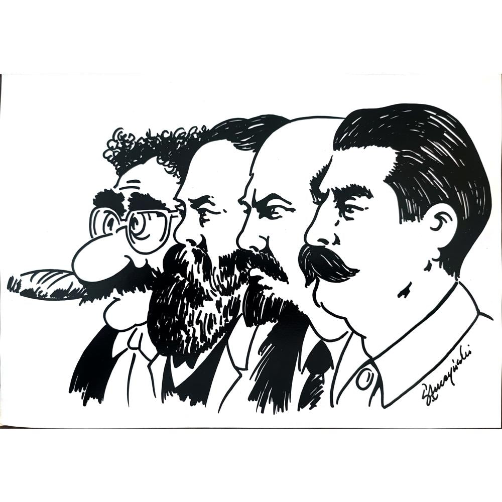 Slawomir Luczynski 29x21cm Orijinal Karikatür BOD02273
