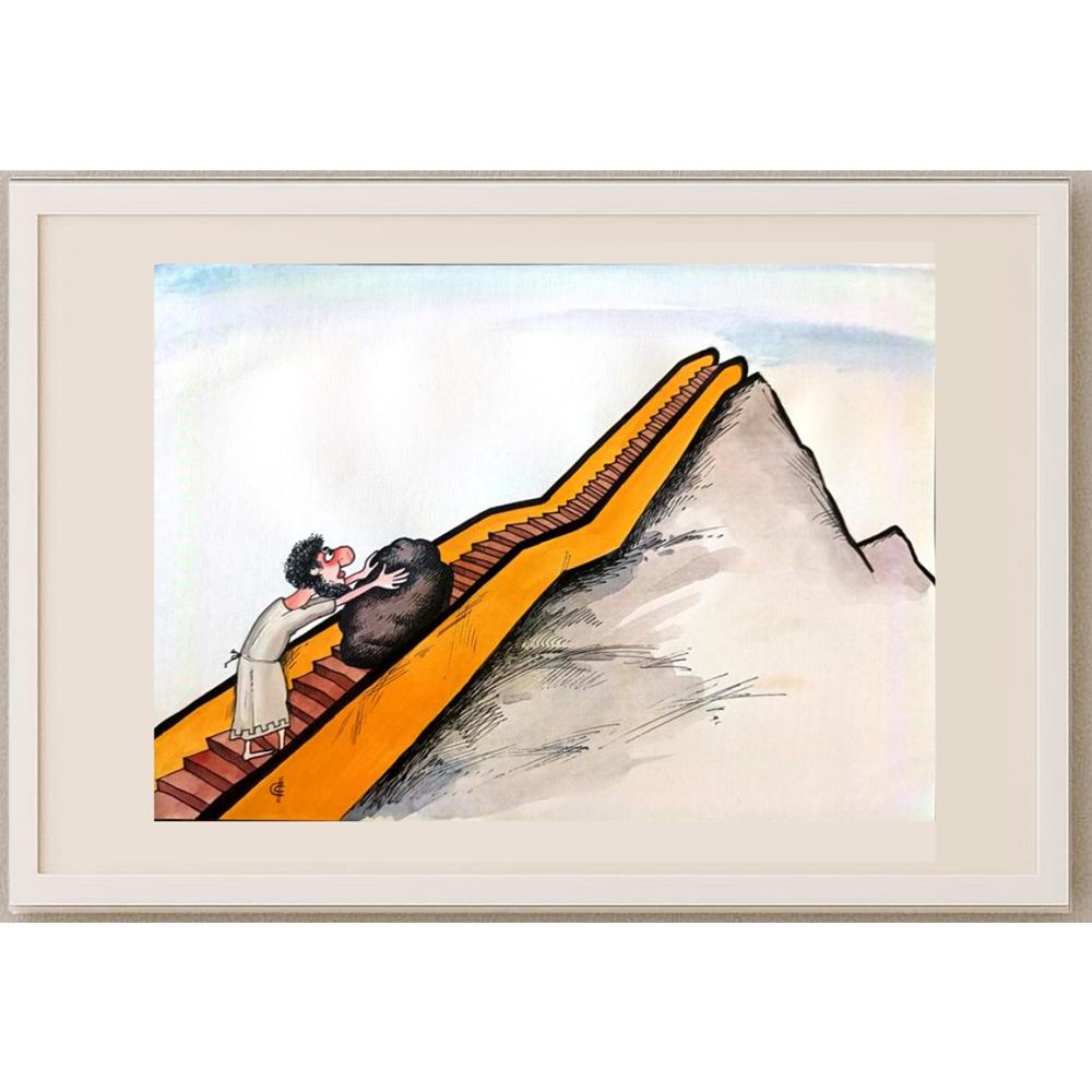 Sergey Sichenko 29x21cm Orijinal Karikatür BOD02275
