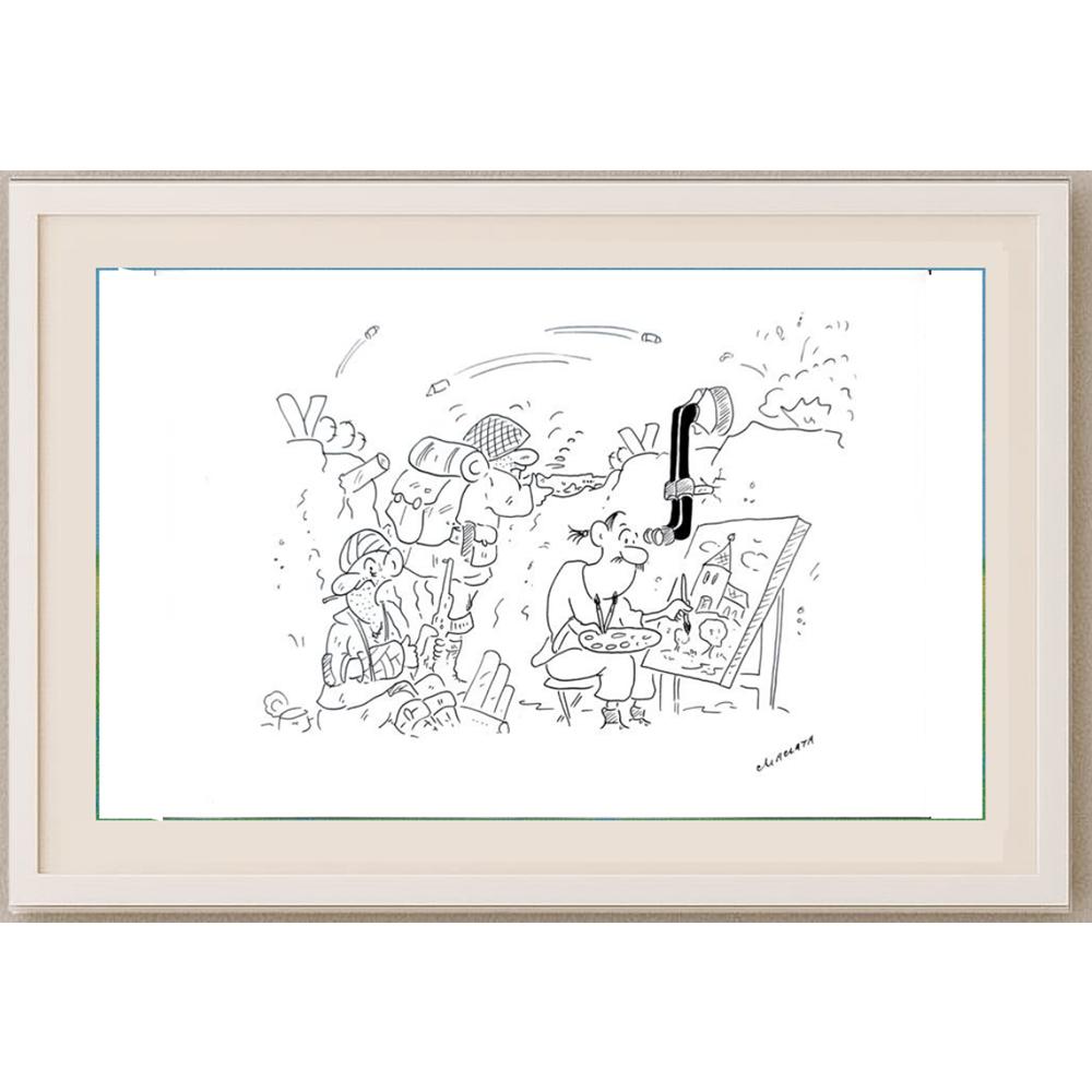 Radek Machata 29x21cm Orijinal Karikatür BOD02281