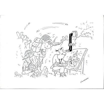 Radek Machata 29x21cm Orijinal Karikatür BOD02281