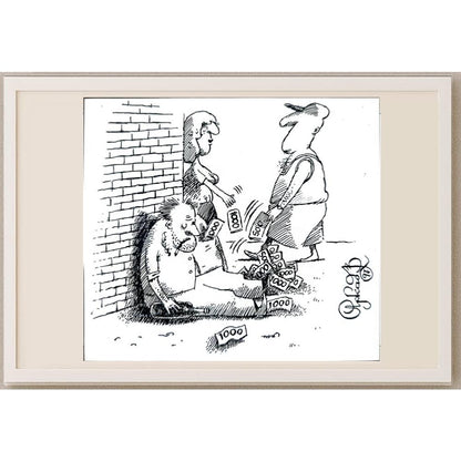 Arkadi Saltykov 11x11cm Orijinal Karikatür BOD02290