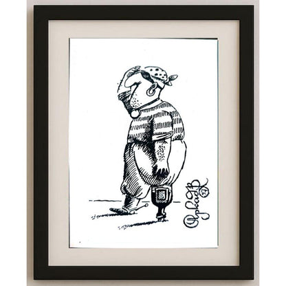 Arkadi Saltykov 11x7cm Orijinal Karikatür BOD02296