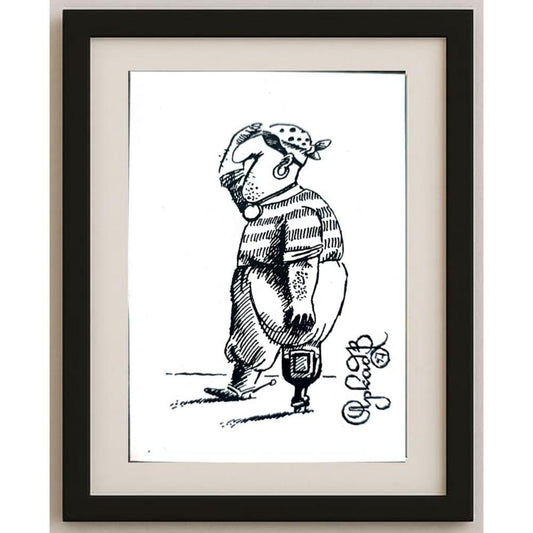 Arkadi Saltykov 11x7cm Orijinal Karikatür BOD02296